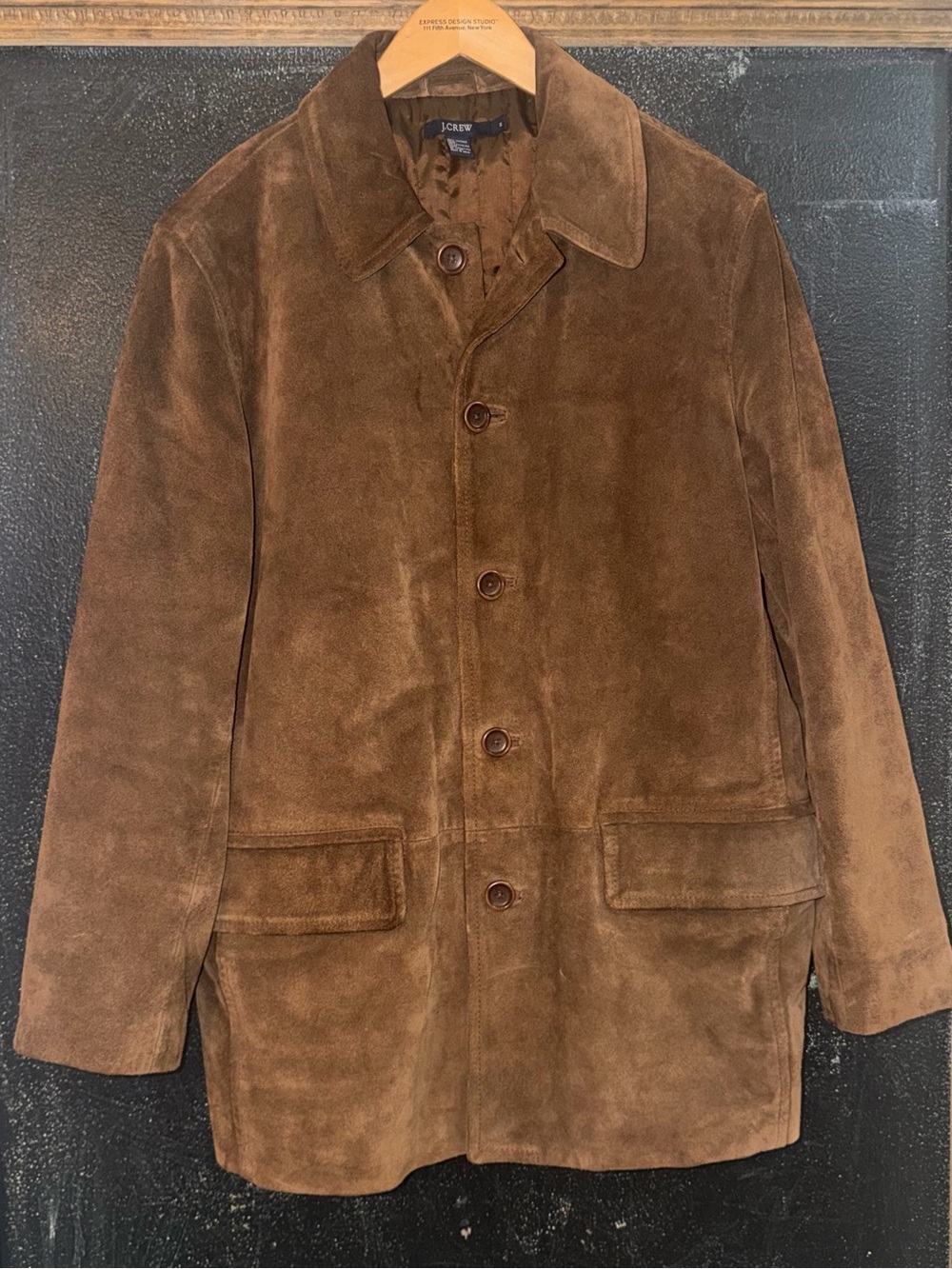 J. Crew Men's Brown Suede Pea Coat Size M